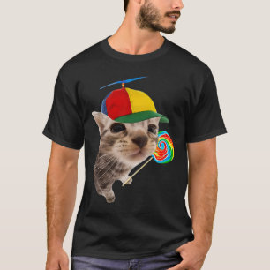 Camiseta Gato Silencioso Con Meme De Lollipop