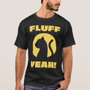 Camiseta Gato Silueta Gráfica Fluff Yeah Gato