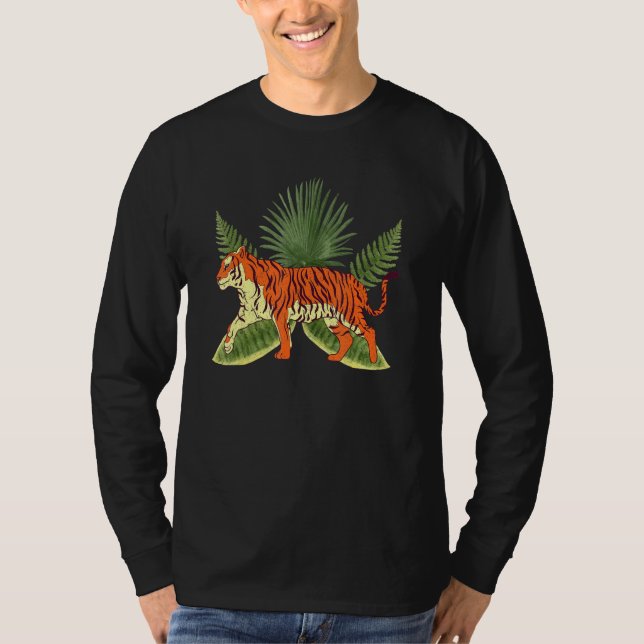 Camiseta Gato silvestre animal de la jungla depredador trop (Anverso)
