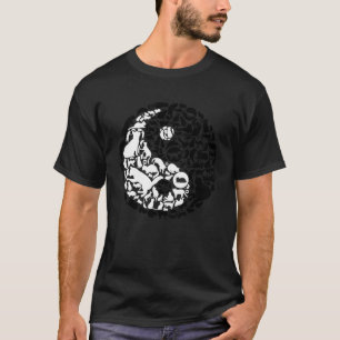 Camiseta Gato símbolo chino de gatos yin yang