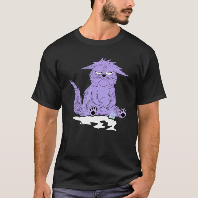 Camiseta Gato sin entusiasmo (Anverso)