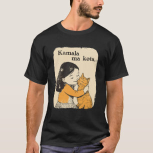 Camiseta Gato sin hijos de la dama polaca norteamericana Al