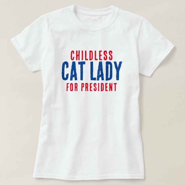 Camiseta Gato sin hijos de la presidenta Kamala Harris (Diseño del anverso)