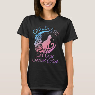 Camiseta Gato sin hijos Lady Club Social Meme Cat Kamala