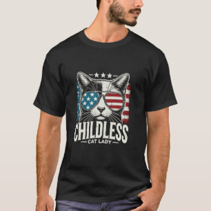 Camiseta Gato sin hijos Lady Funny Kamala Harris American F