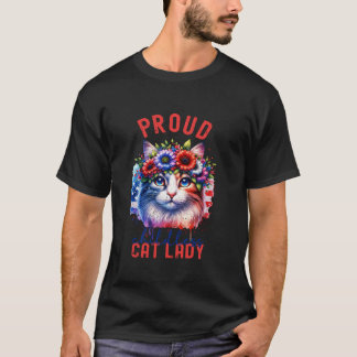 Camiseta Gato sin hijos Lady Kamala Harris Política Patriót