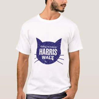 Camiseta Gato sin hijos para Harris Walz 2024