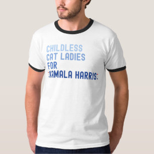 Camiseta Gato sin hijos para Kamala Harris 2024 - Kama