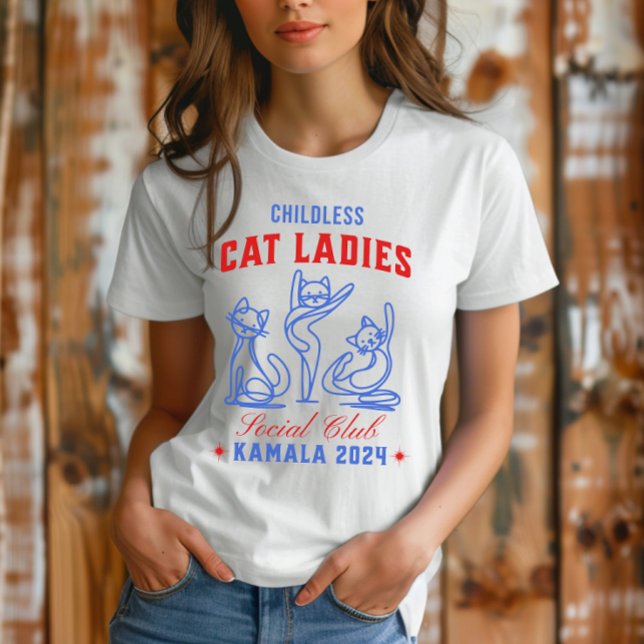 Camiseta Gato sin hijos para las elecciones de Kamala 2024 (Subido por el creador)