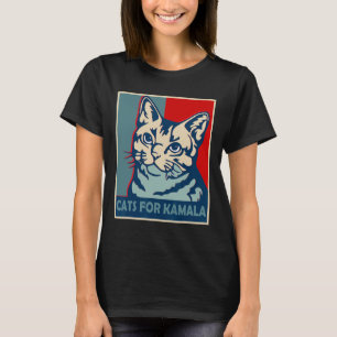 Camiseta Gato sin hijos vota por Kamala Harris Preside