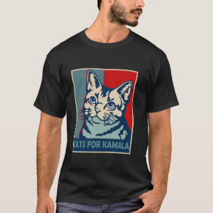Camiseta Gato sin hijos vota por Kamala Harris Preside