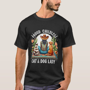 Camiseta Gato sin hijos y amplificador; animal perrito Lady