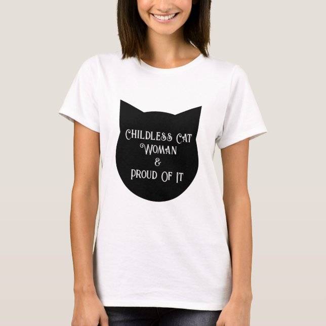 Camiseta Gato sin hijos y orgulloso de ello (Anverso)