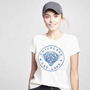 Camiseta Gato sin niños: Dama valiente y orgullosa independ