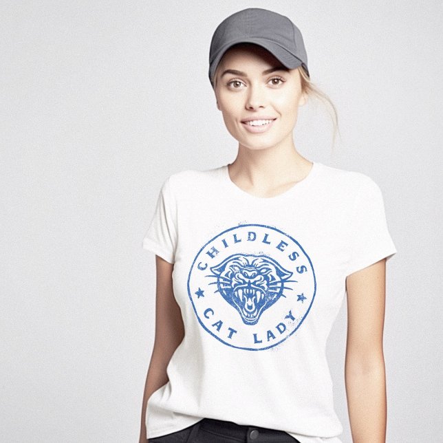 Camiseta Gato sin niños: Dama valiente y orgullosa independ (Childless Cat Lady Brave Proud Independent T-Shirt)