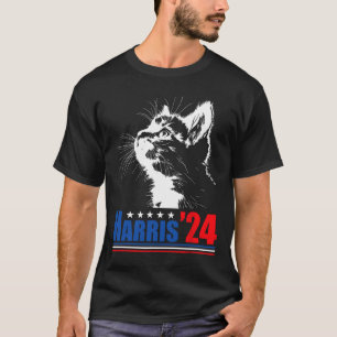 Camiseta Gato Sin Niños Damas Para Kamala Harris 24 Usa Ele