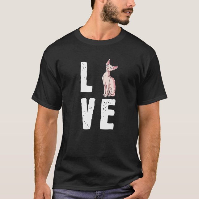 Camiseta Gato sin pelo lindo amor mi Sfinx (Anverso)