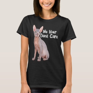 Camiseta Gato sin pelo No le importa el dueño de un gato si