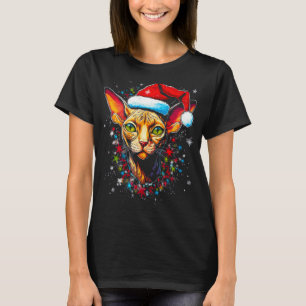 Camiseta Gato sin pelo Sphynx Navidad