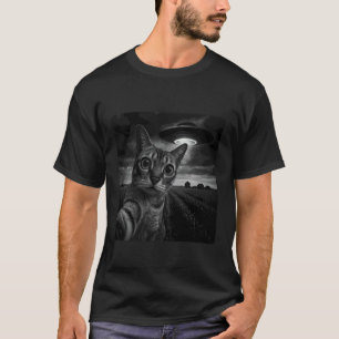 Camiseta Gato Singapura selfie con ovni