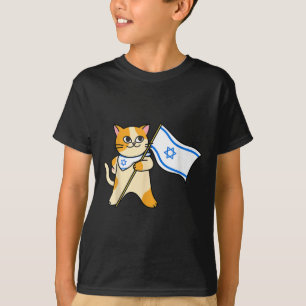 Camiseta Gato sionista Bandera israelí pro israelí judío