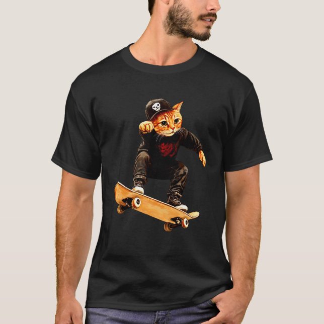 Camiseta Gato SkateboardSkater Gato (Anverso)