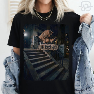 Camiseta Gato Skater Genial Kickflip Ropa Urbana Divertida