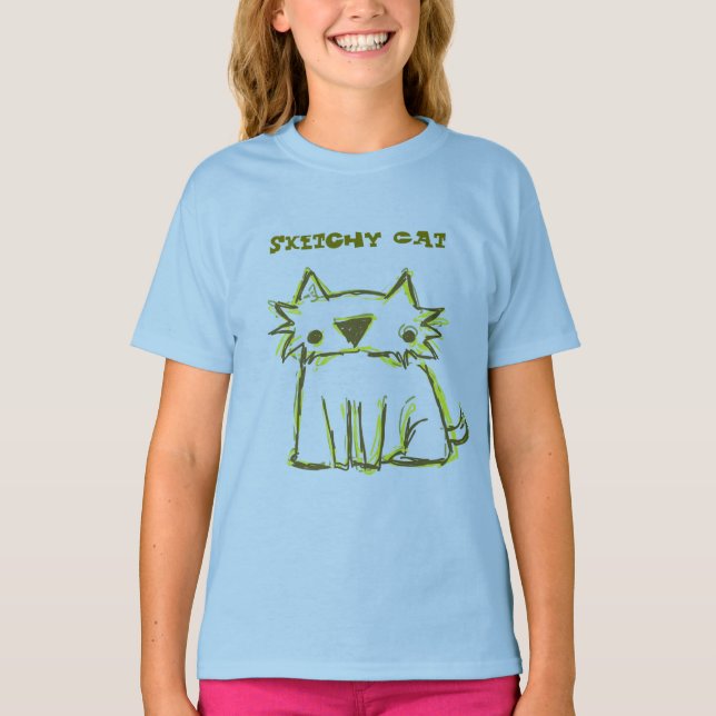 Camiseta Gato Sketchy (Anverso)