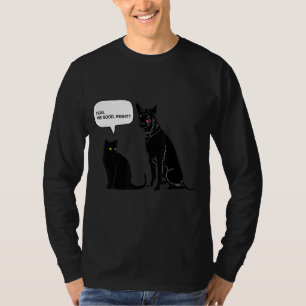 Camiseta Gato Slap Perro Negro Gato Y Perro