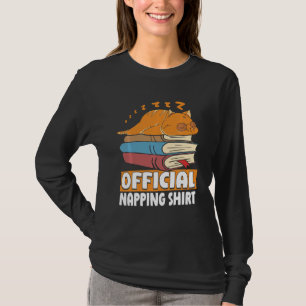 Camiseta Gato Sleeping Napping Bookworm Leer libro Lover B