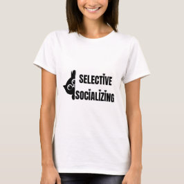 Camiseta Gato Socializador Selectivo - Introvertido Sarcást