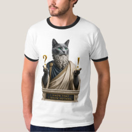Camiseta Gato Socrates Azul Ruso
