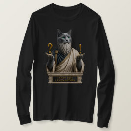 Camiseta Gato Socrates Azul Ruso
