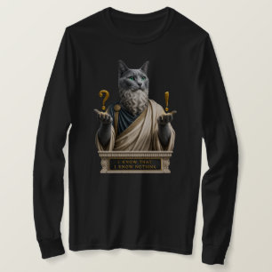 Camiseta Gato Socrates Azul Ruso