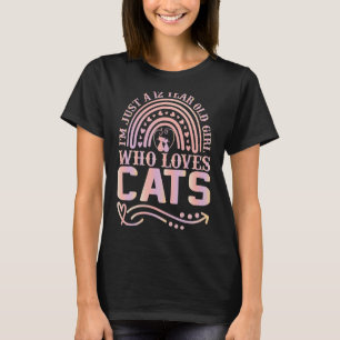 Camiseta Gato, solo soy un Chica de 12 años que ama a Ca