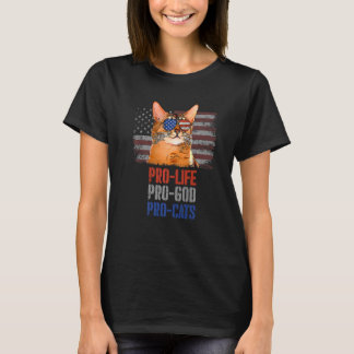 Camiseta Gato somalí a favor de la vida de Dios Pro gatos B