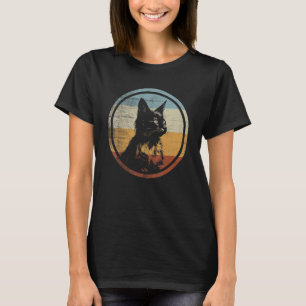 Camiseta Gato Somalí de Estilo Retro