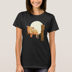 Camiseta Gato soñado en un gato nocturno de luna llena