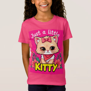 Camiseta Gato Sonriente de Dibujos Animados Adorable