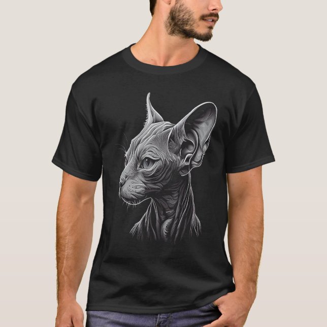 Camiseta Gato Sphynx (Anverso)