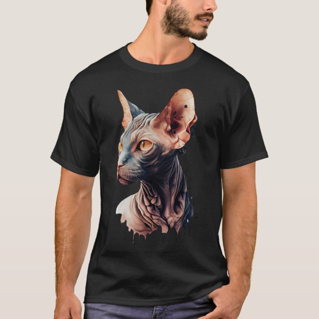 Camiseta Gato Sphynx (Anverso)