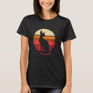Camiseta Gato Sphynx Atardecer Retro - Sphynx Canadiense Vi