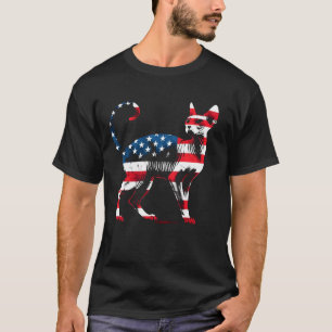 Camiseta Gato Sphynx Bandera Americana - Sphynx Ca Patrióti