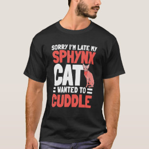 Camiseta Gato Sphynx Cariñoso Criador Calvicie Mascota Anim