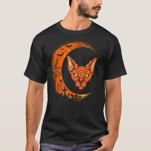 Camiseta Gato Sphynx de Halloween para gato sin pelo