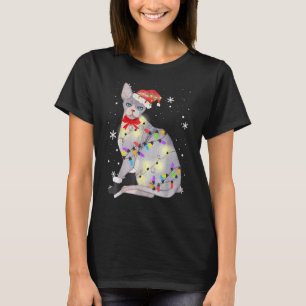 Camiseta Gato Sphynx de Navidad
