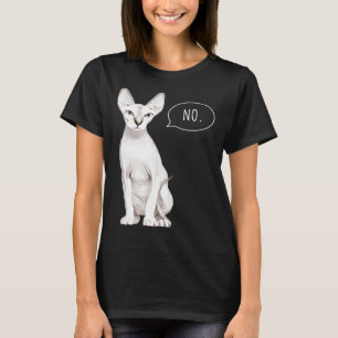 Camiseta Gato Sphynx dice no