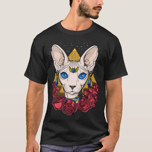 Camiseta Gato Sphynx Egipcio (Anverso)
