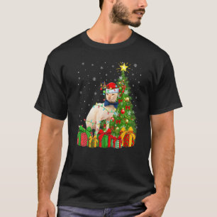 Camiseta Gato Sphynx Luces de Navidad Santa Gato Sphynx Nav