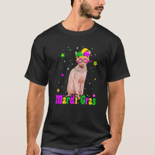 Camiseta Gato Sphynx Máscara Carnavales de Mardi Gras Anima